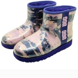 UGG Women’s Tie Dye Magnolia Rain Boots Size 9 Purple Pink Waterproof